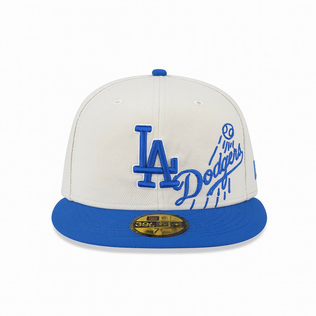 Men's Los Angeles Dodgers New Era Cream/Royal Lonestar 59FIFTY Fitted Hat