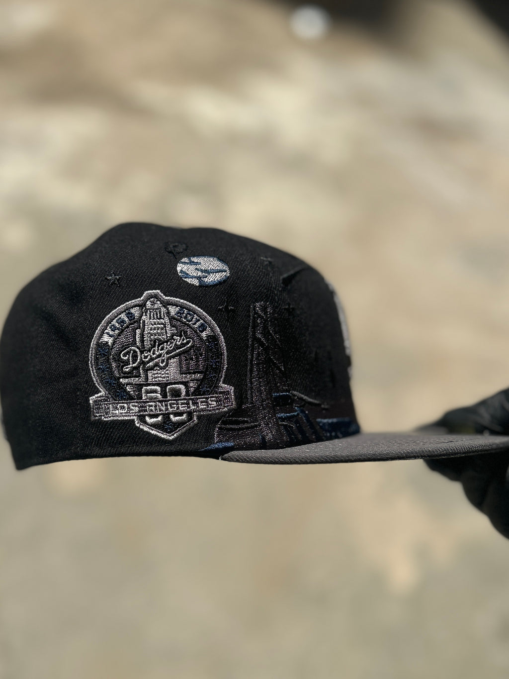 Men's Los Angeles Dodgers New Era Black Planetary 59FIFTY Fitted cap