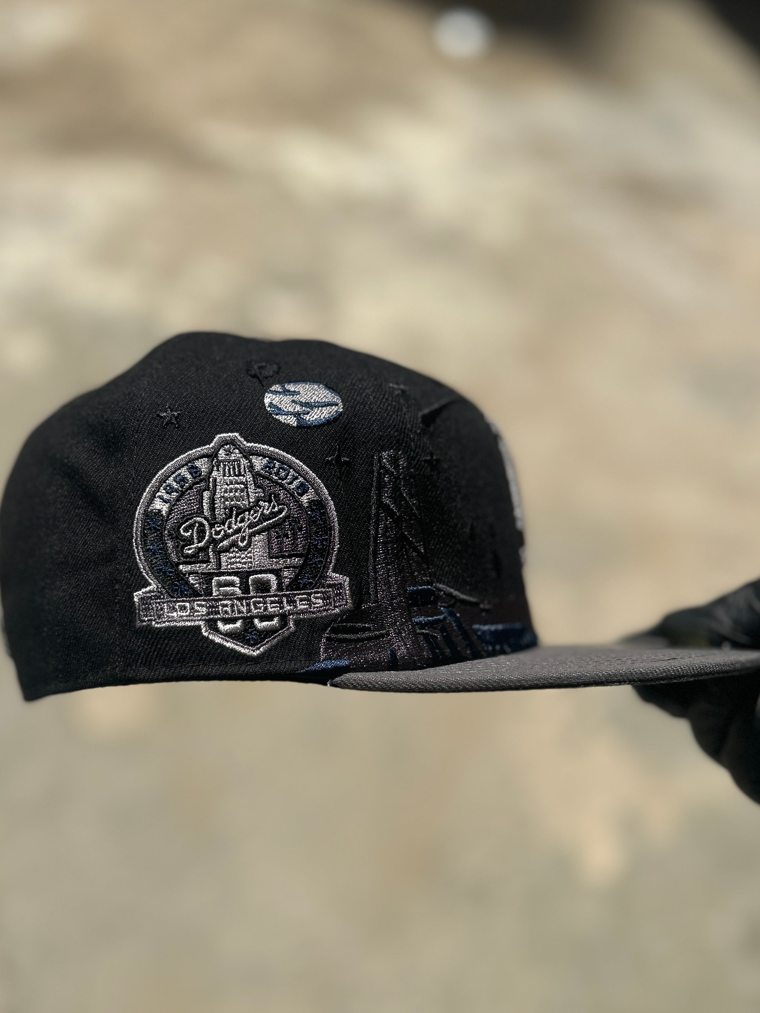 Men's Los Angeles Dodgers New Era Black Planetary 59FIFTY Fitted cap