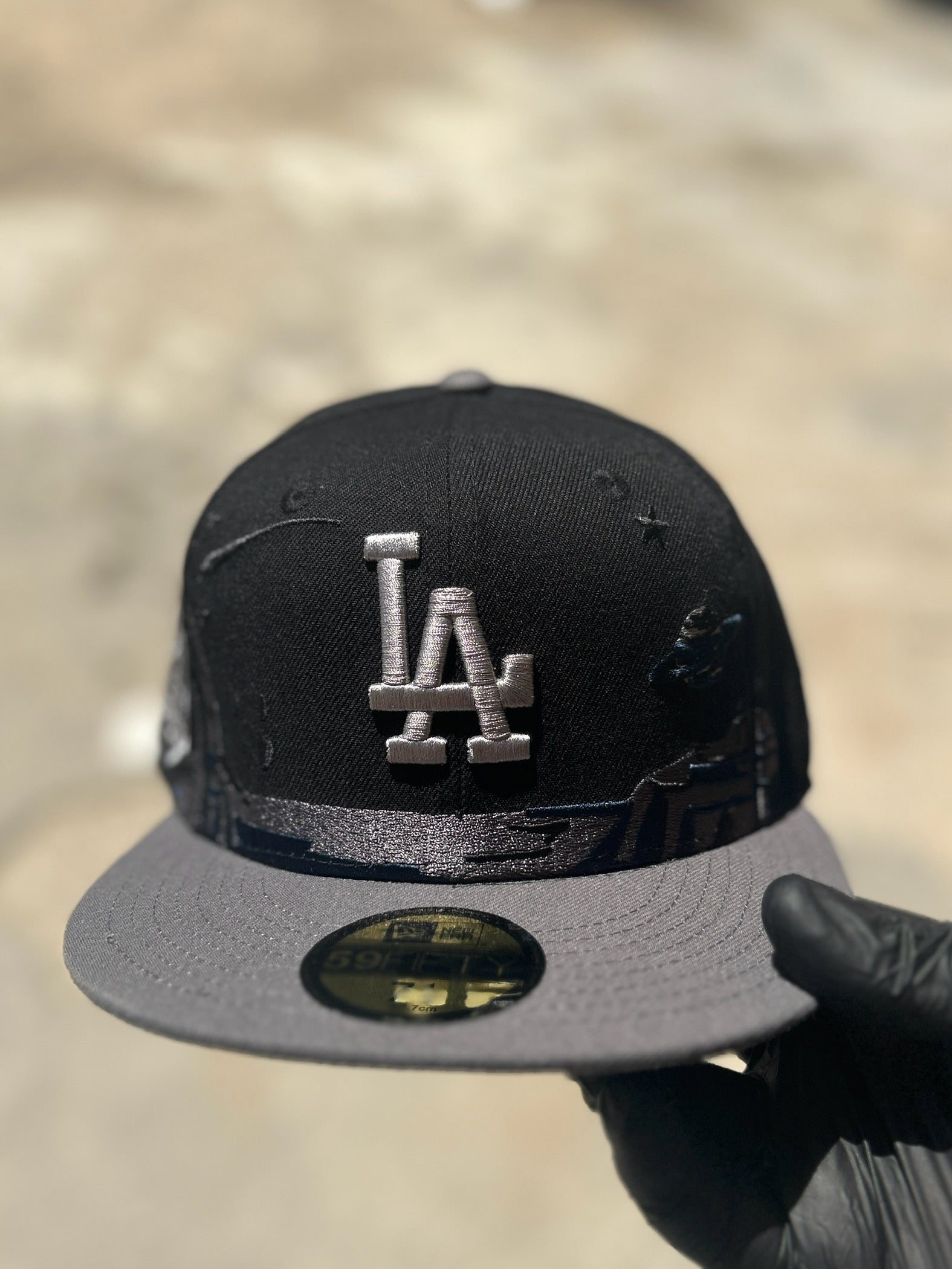 Men's Los Angeles Dodgers New Era Black Planetary 59FIFTY Fitted cap